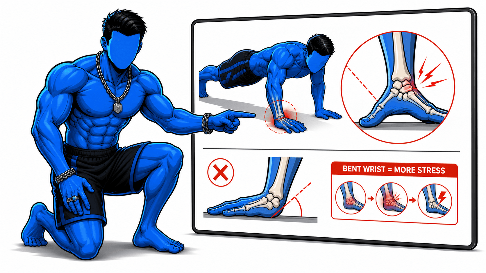 Hít đất đau cổ tay? Sửa ngay trước khi thành chấn thương!